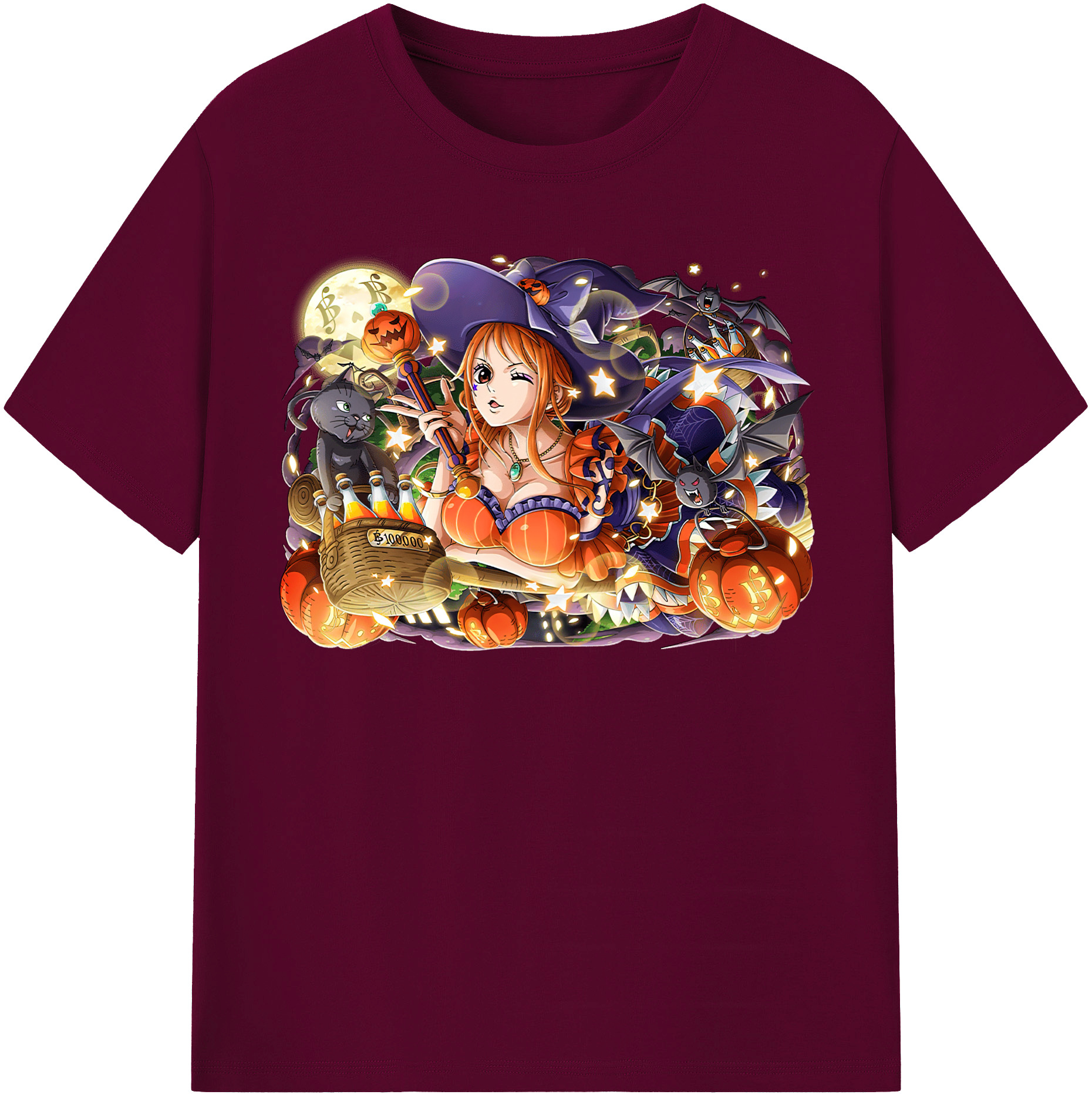 （画像用） ワンピース ナミ ONE PIECE Nami レディースカジュアルプリントTシャツ（綿100％）